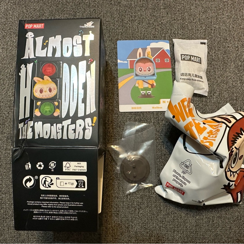 Pop Mart The Monsters Almost Hidden Confirmed Blind Box Mailbox